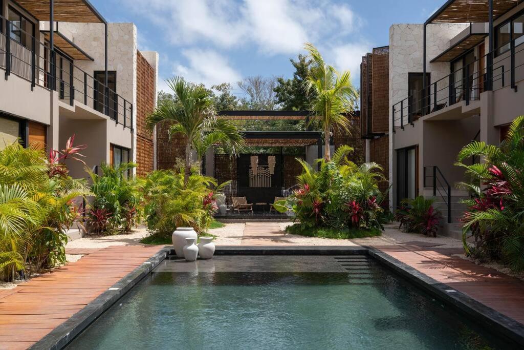 Departamento Boho Chic, Alberca Privada , Centrico Lejlighed Tulum Eksteriør billede